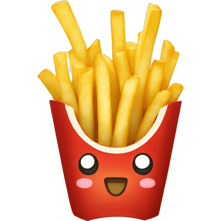 French fries with mayonnaise and parmesan  emoji