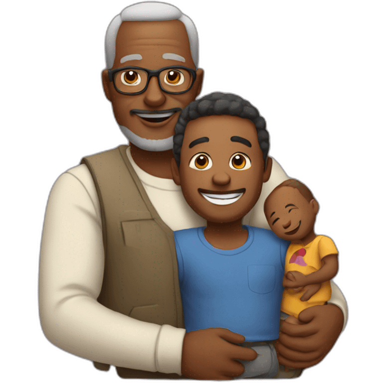 papa avec son enfant dans les bras emoji