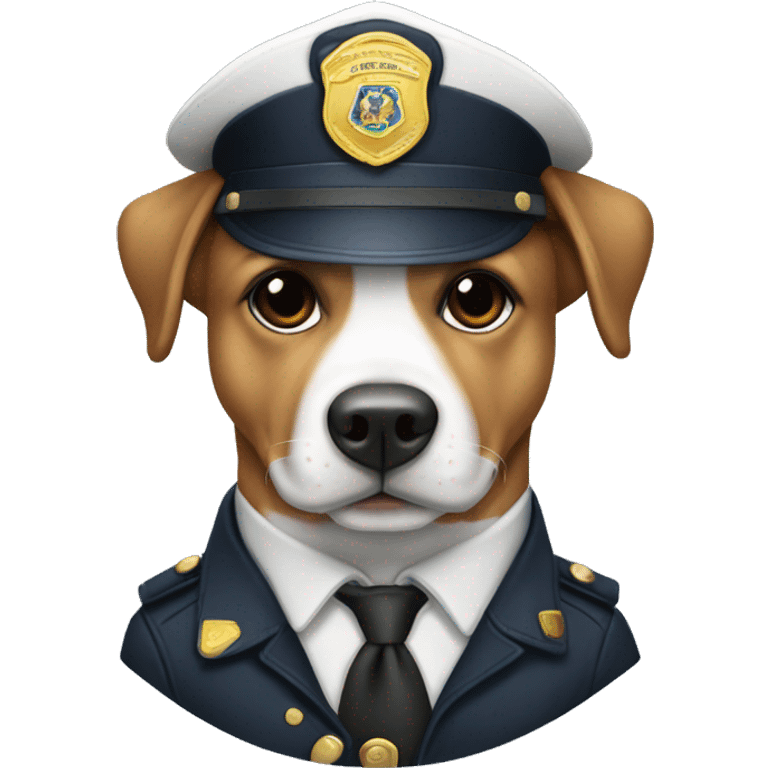 Chien, habillé en policier emoji