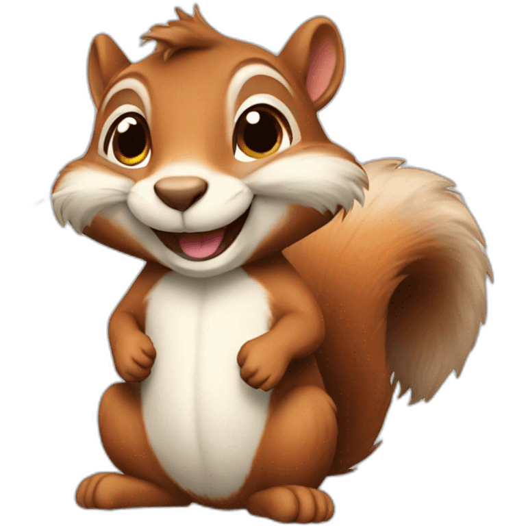 Happy squirrel emoji