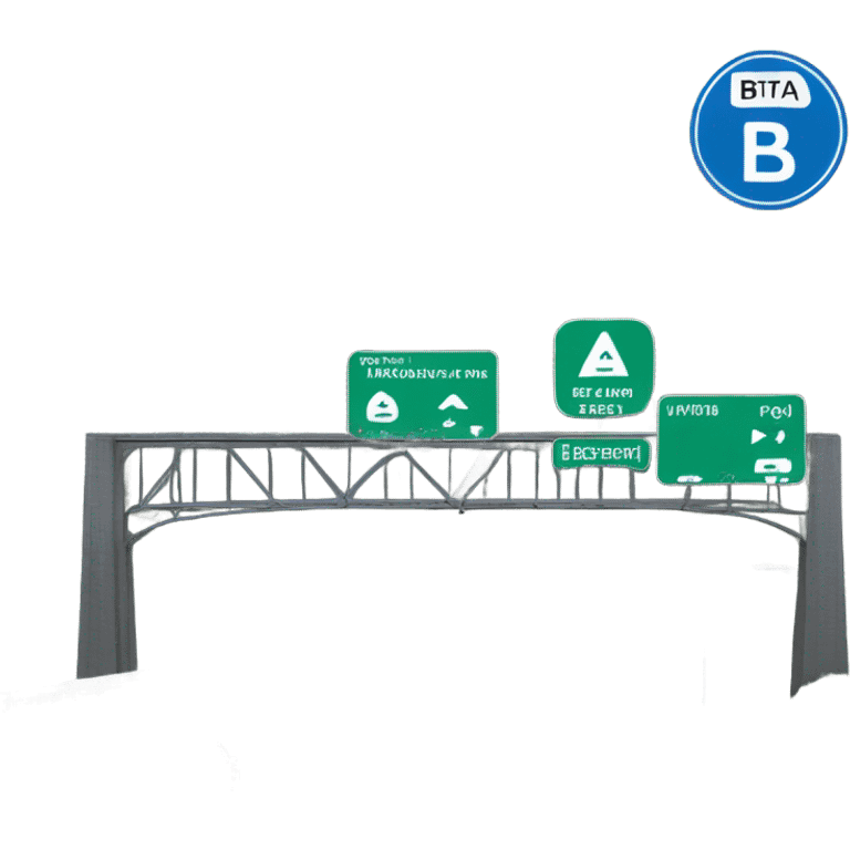 the highway emoji but the sign says BTVa emoji