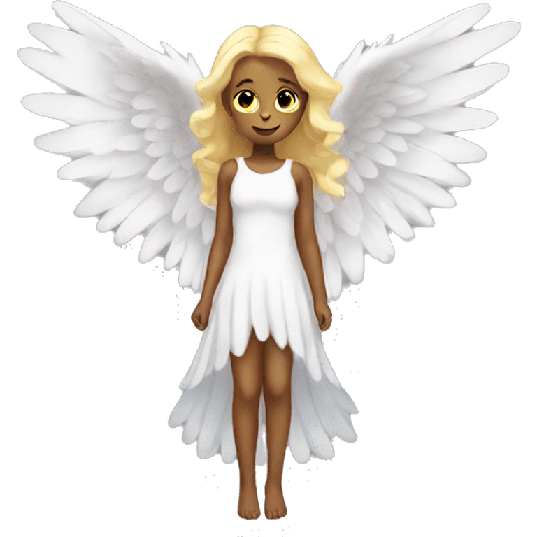 angelic blonde with big wings emoji