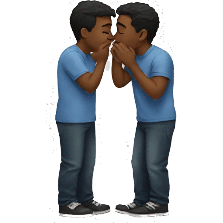 Two male kissing emoji