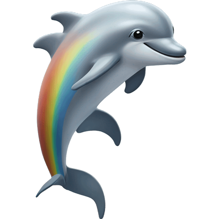 dolphin with rainbows emoji