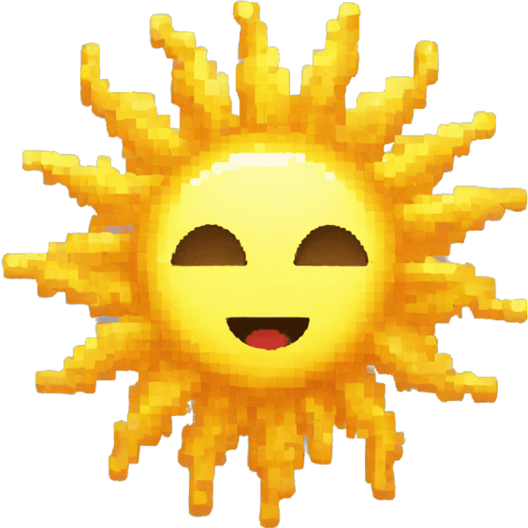 pixel art sun emoji