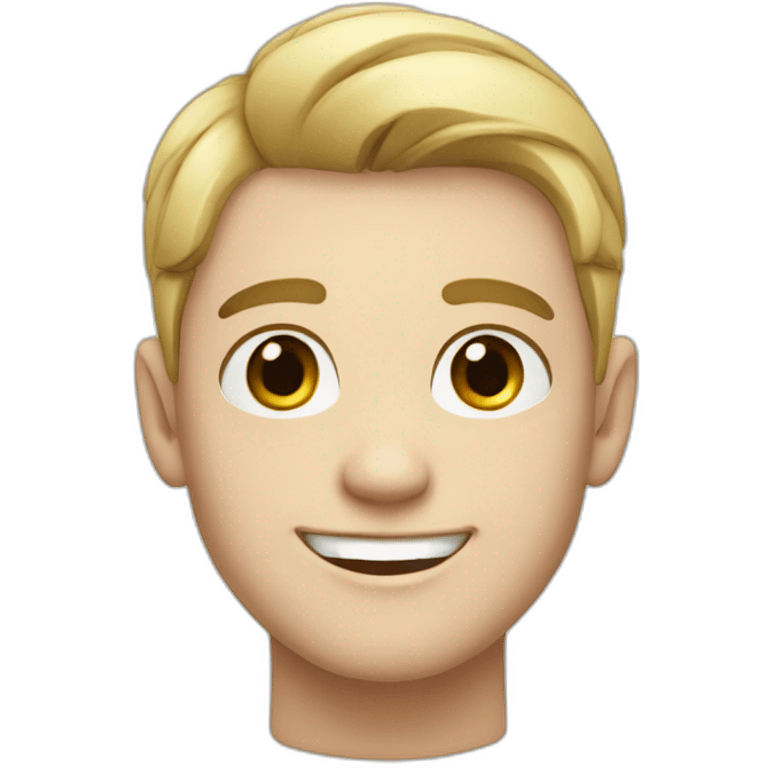 A smiling white-skinned young man with black hair  emoji