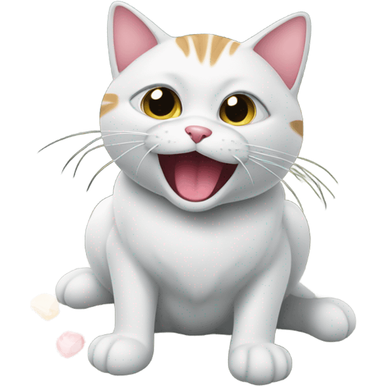 Cat chewing gum in the mountains  emoji