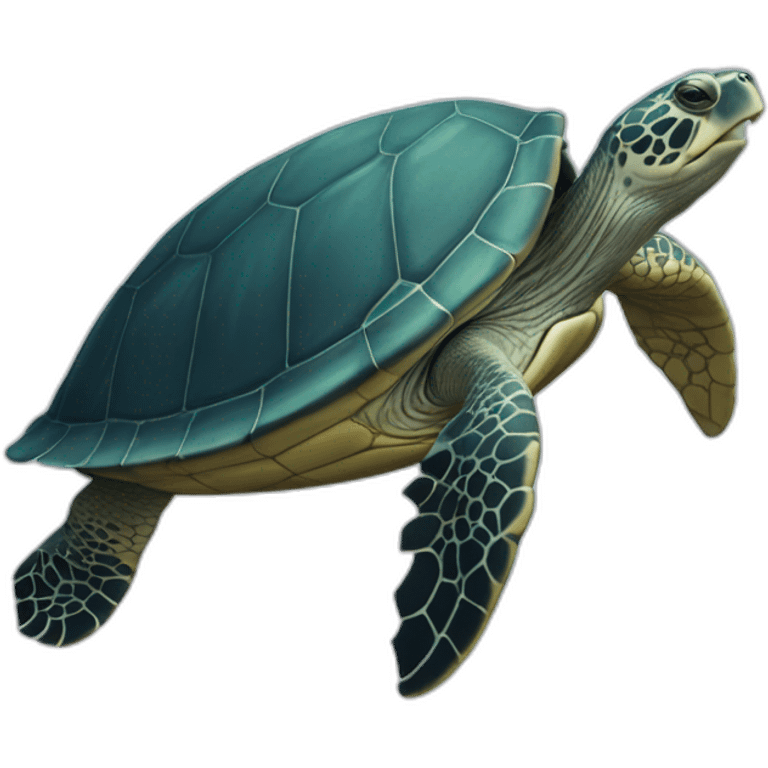 Tortue sur baleine emoji