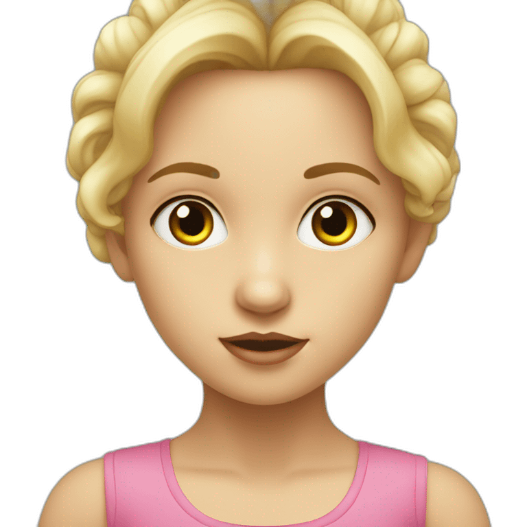 niña-rubia-ojos celestes emoji