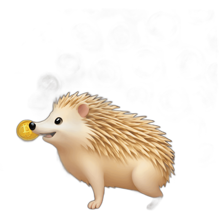 hedgehog bitcoin and beer emoji