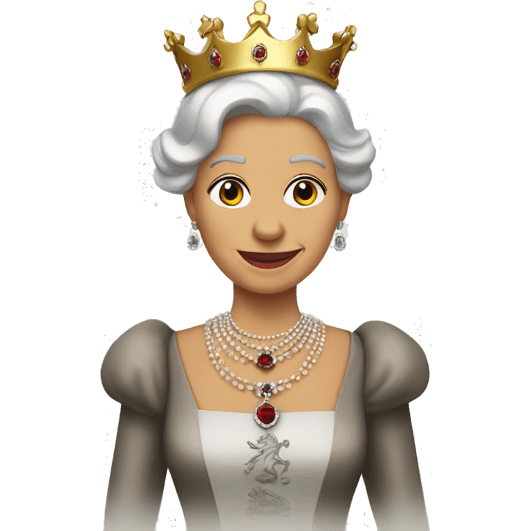 queen elizabeth but with a sissor costume emoji