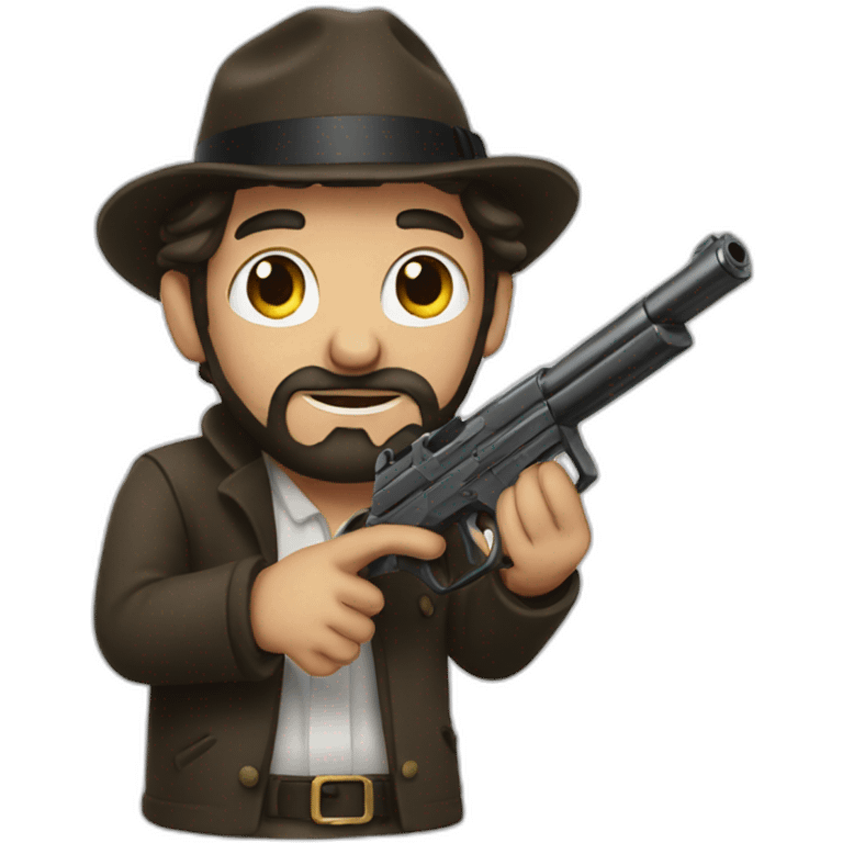 jew holding a gun emoji