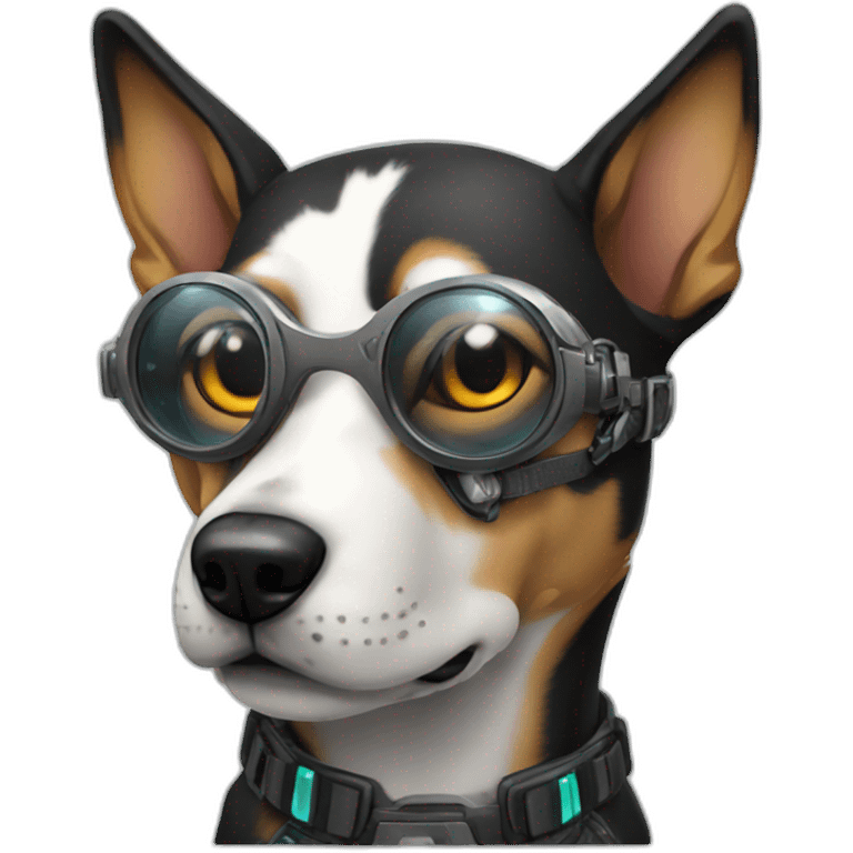 Cyberpunk dog emoji