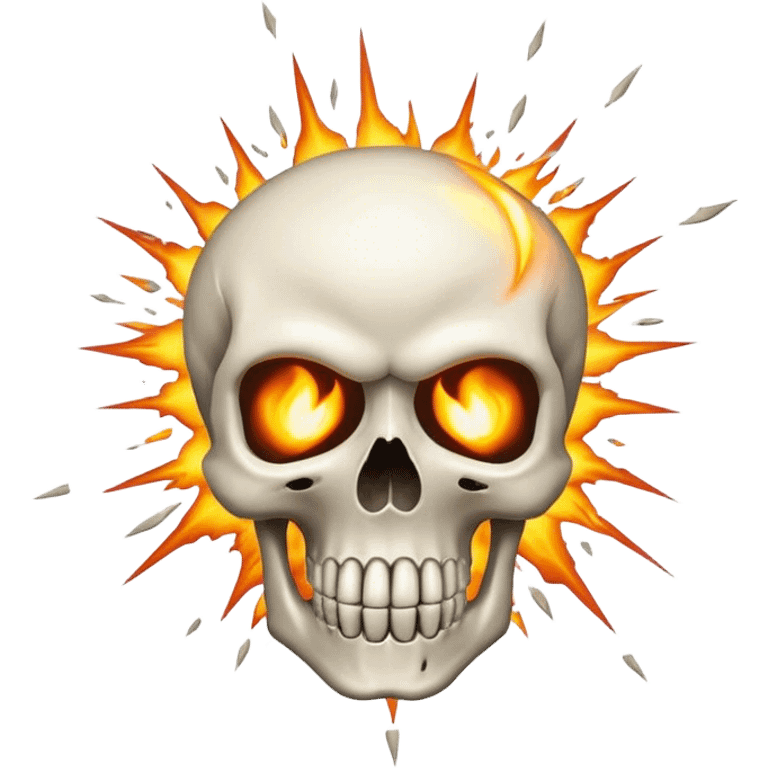 Skull blowing up emoji