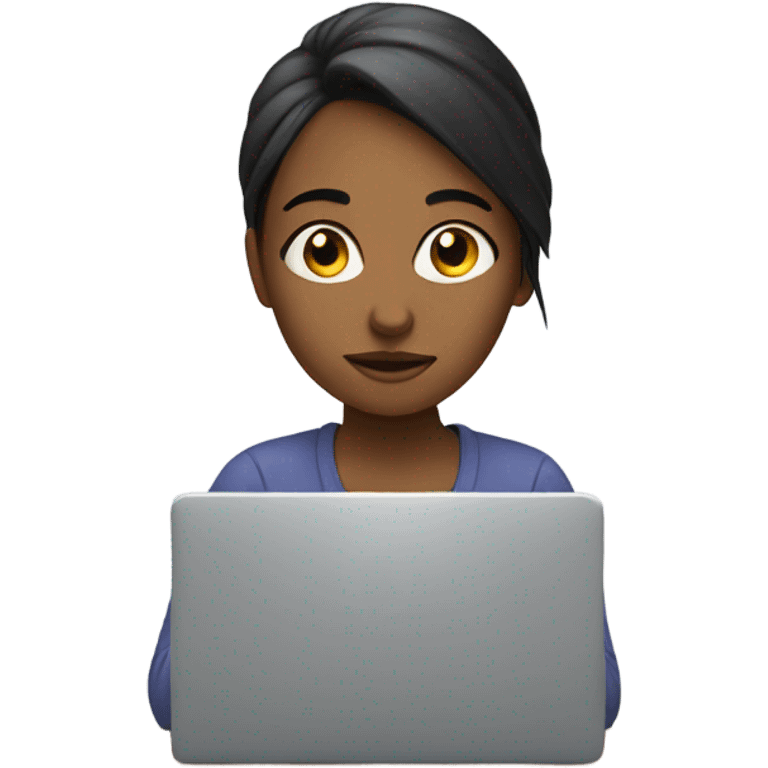 A girl with a laptop emoji