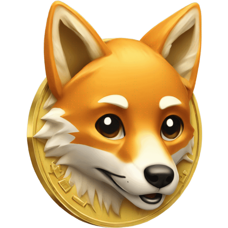 golden coin with a fox emoji