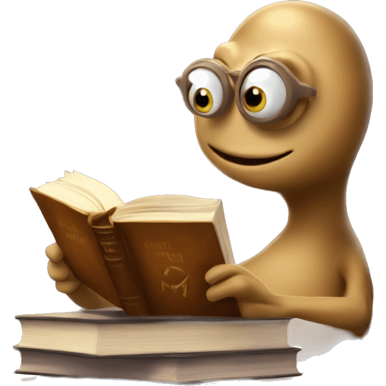 A slug who is tan and loves books his name is the globglogabgalab emoji