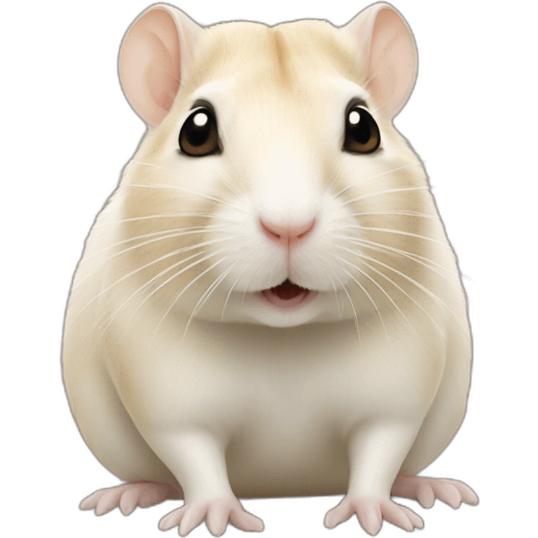 realistic beige and white gerbil emoji