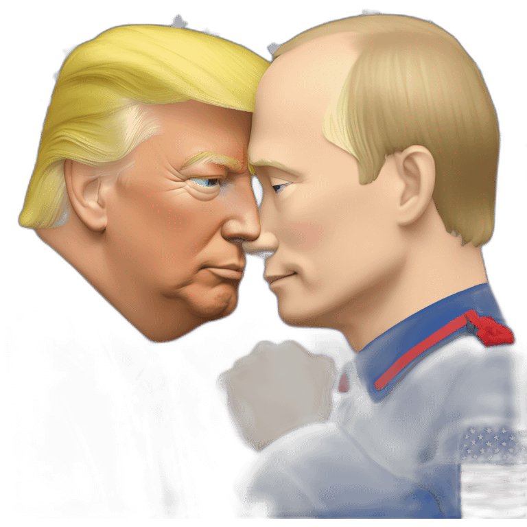 trump-and-putin-kissing,-lgbtq+ friendly, positivity, inclusiveness emoji