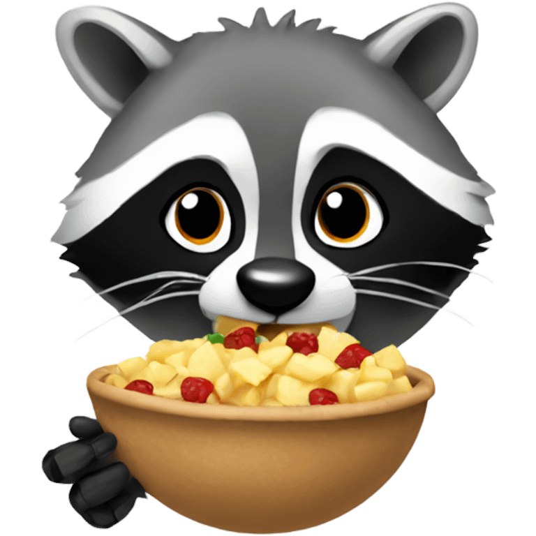 raccoon eating  emoji