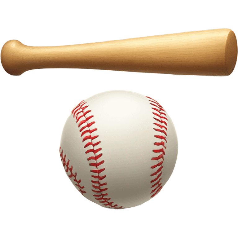 Baseball and a bat emoji