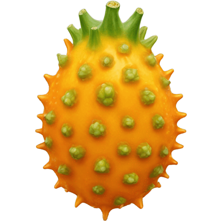 orange and yellow kiwano fruit  emoji