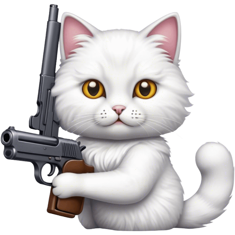 Cat holdin a gun emoji