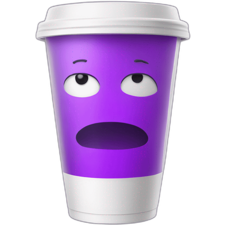 mysterious purple drink in a plastic white cup emoji