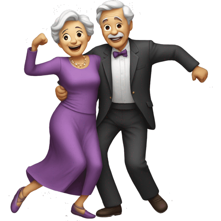 dancing old couple emoji