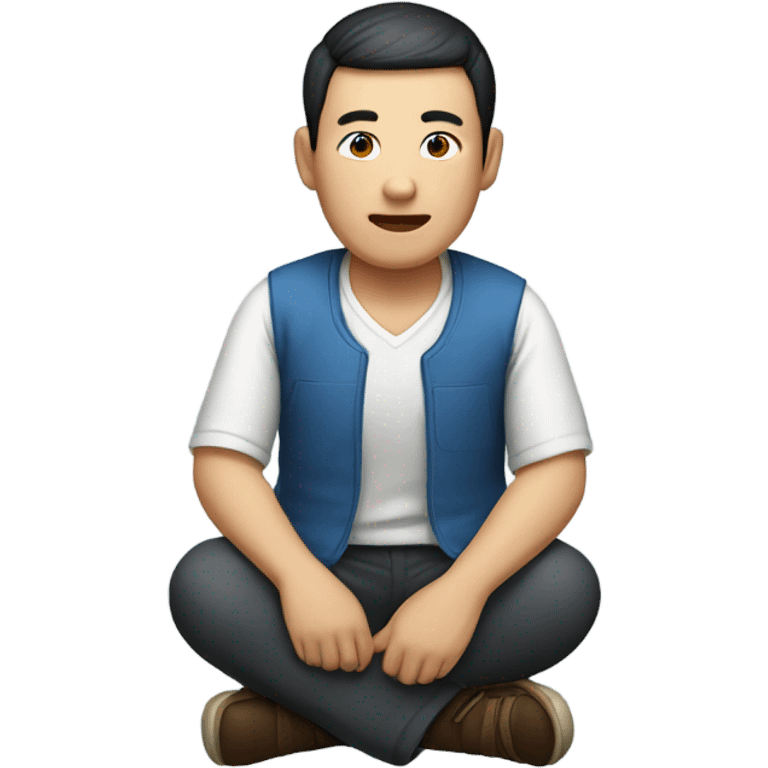 Chinese guy sitting emoji