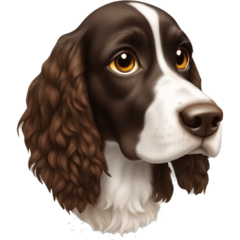 Brown tri color springer emoji