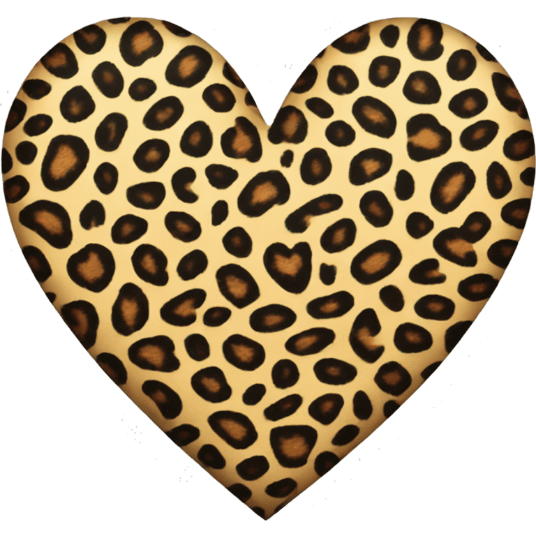 leopard print heart emoji