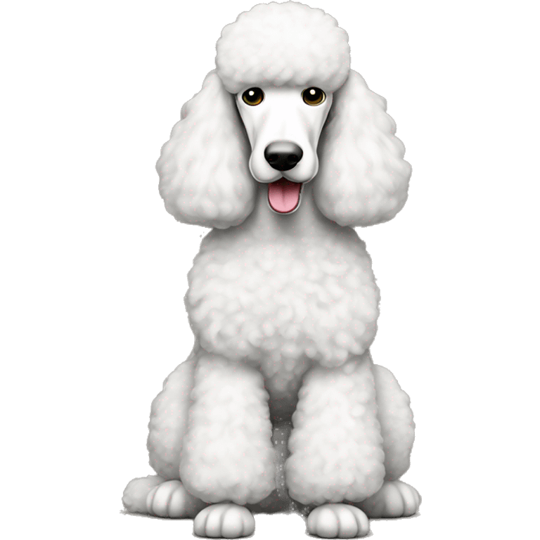 White standard poodle full body emoji