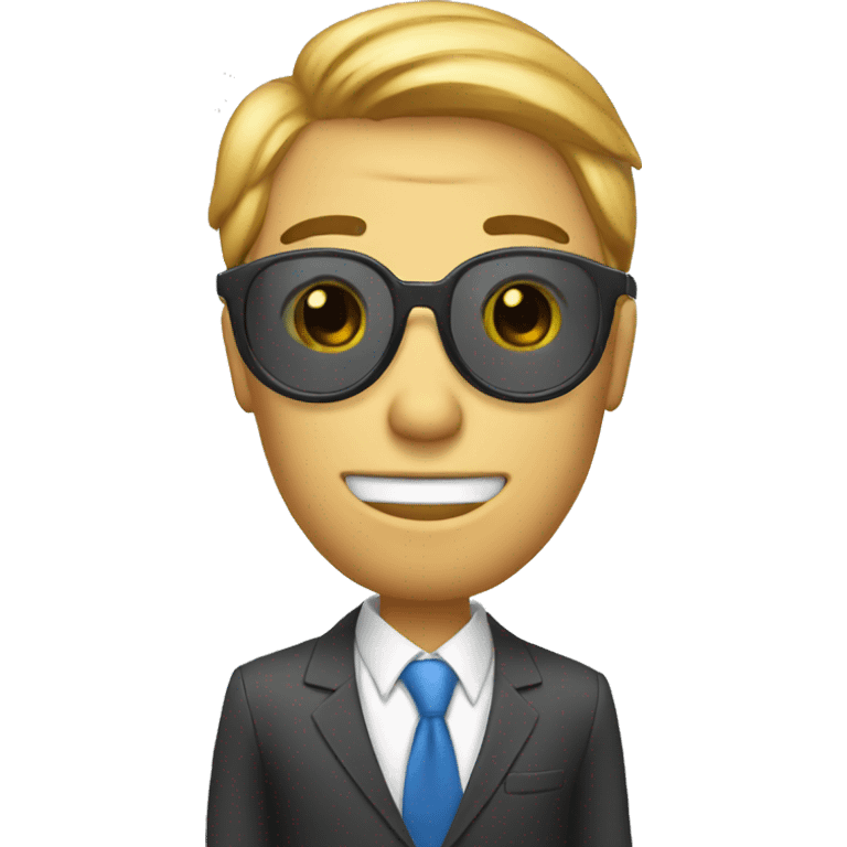 Make a realtor in a suit with  like a scrible covering eyes emoji