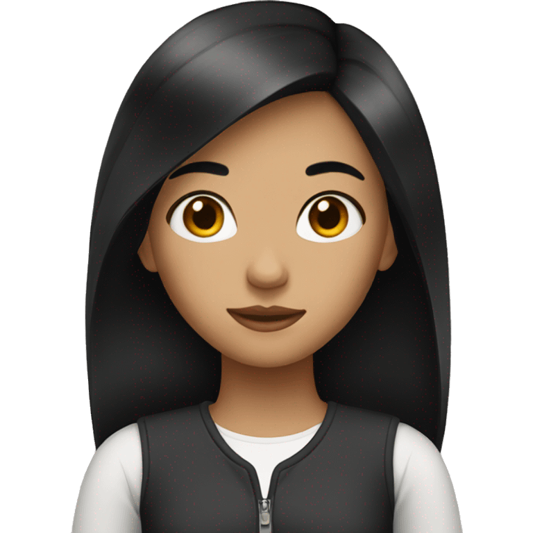 girl with black hair emoji