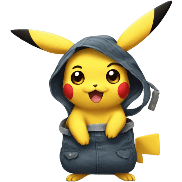 Pikachu plays arfa  emoji