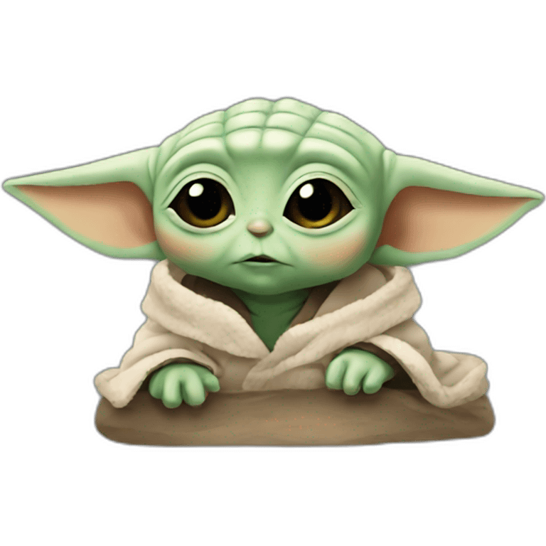 Baby yoda waiting emoji