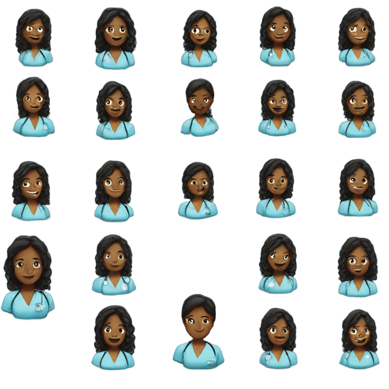 Pretty black women with scrubs on emoji