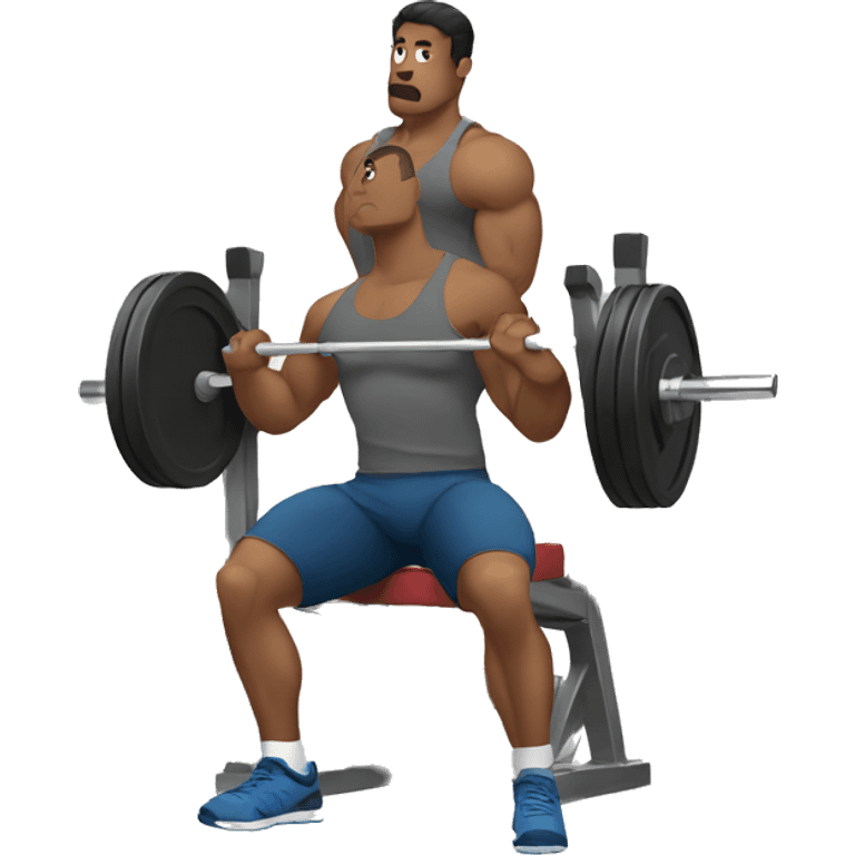 Men doing bench press emoji