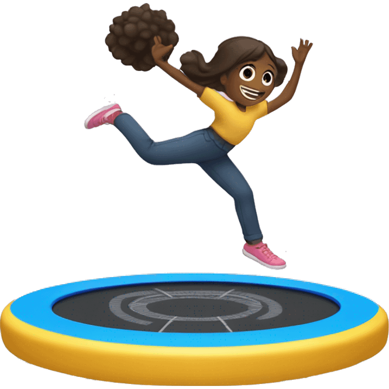 caroline nappo jumping on a trampoline emoji