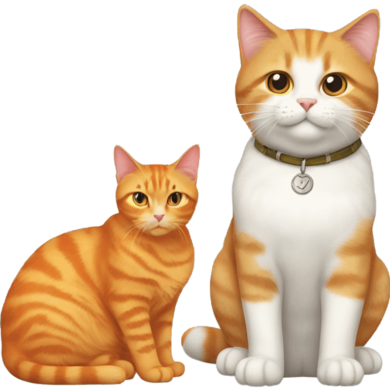 Scottish cat and orange cat emoji