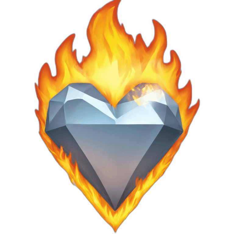 diamond heart on fire emoji