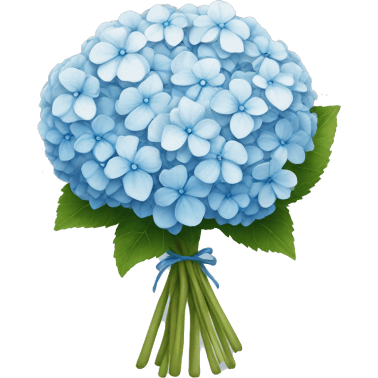 White and blue hydrangea  bouquet emoji