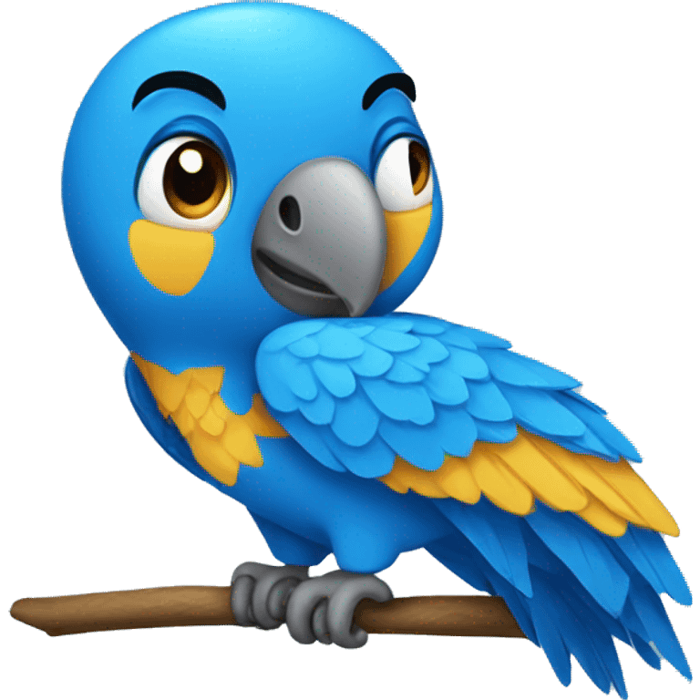 Blue parrot  emoji