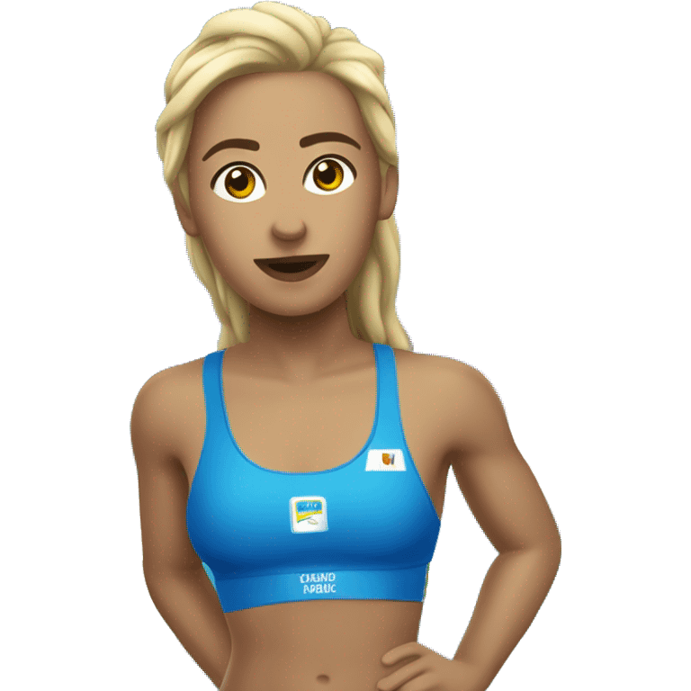 Um atleta que nada na piscina emoji