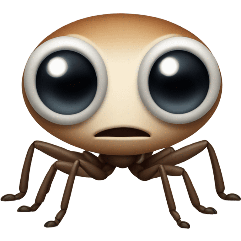 small ant with big cartoonish eyes emoji