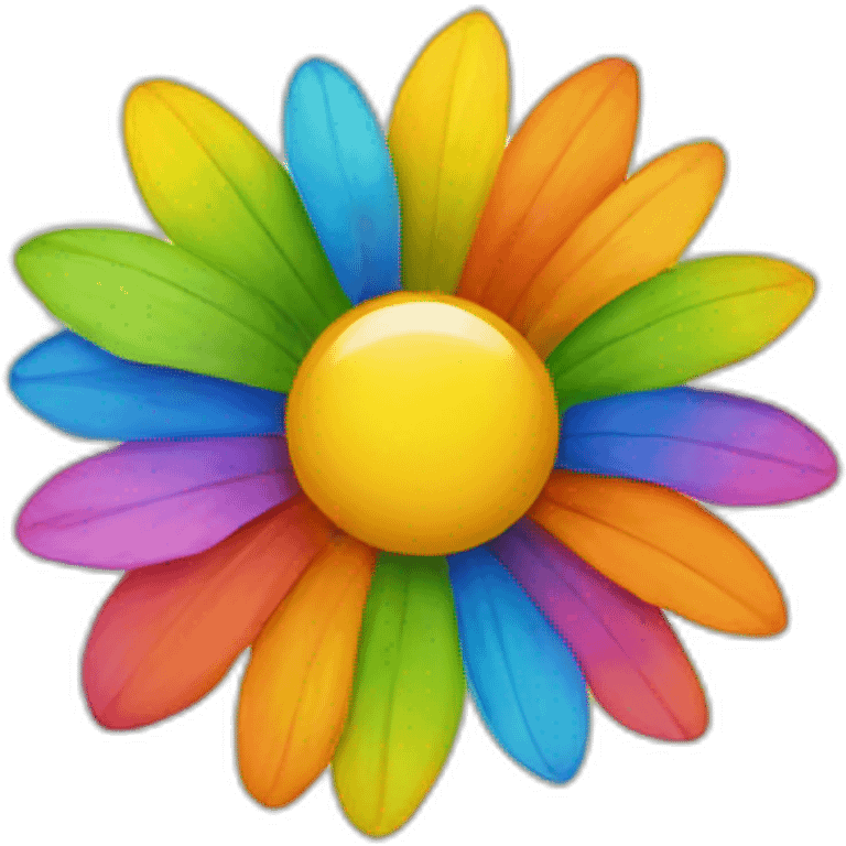 Rainbow-flower-sun emoji