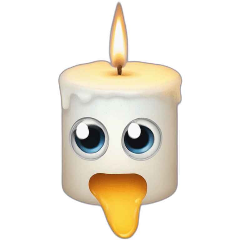 flying candle with eye emoji