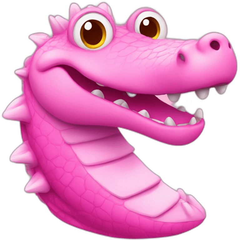 fluffy pink crocodile emoji