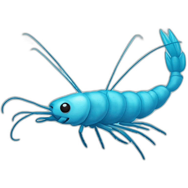 light blue colored shrimp emoji